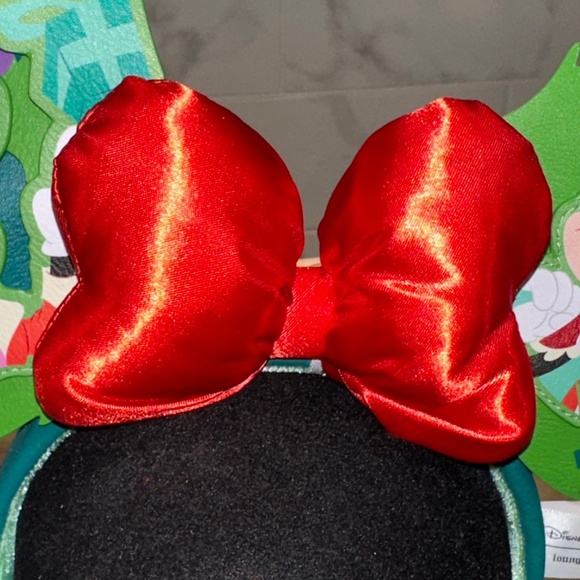 Disney Parks Loungefly Mickey & Minnie Holiday Christmas Glow Headband Ears NEW main image 6